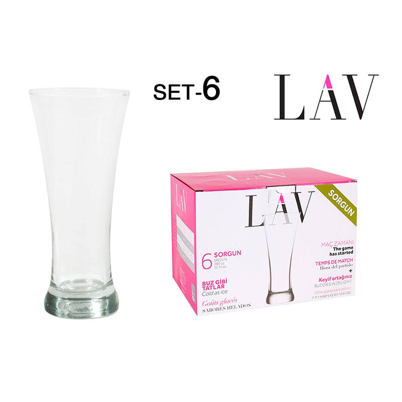 Set 6 vasos cristal cerveza SORGUN 380ml. Set 6 vasos cristal cerveza SORGUN 380ml.