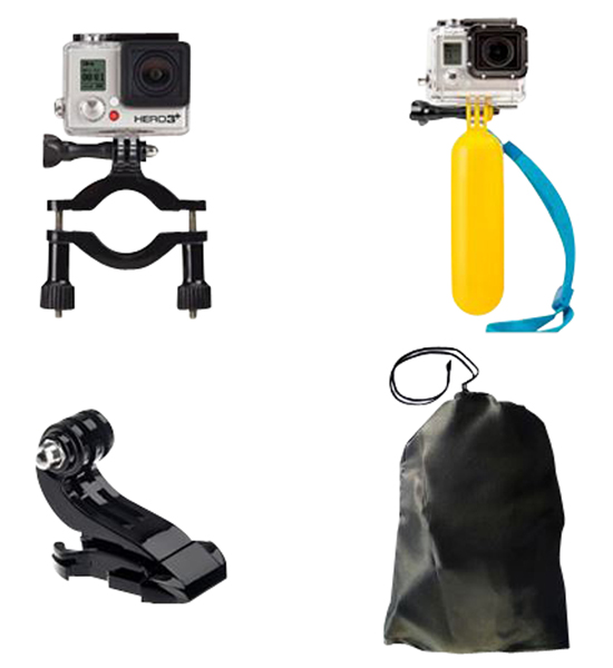 pack 7 accesorios de fijación ibroz compatible gopro