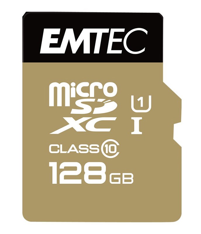 tarjeta micro sd emtec 128gb classe 10 + adaptador