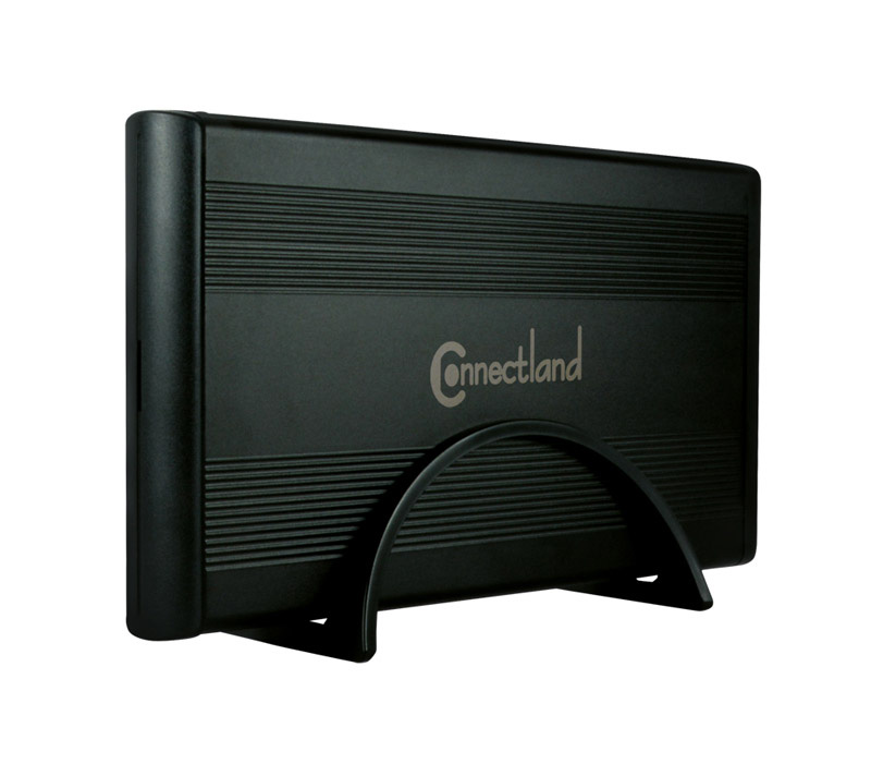 caja protectora para disco duro 3,5 connectland sata usb3.0 negro"