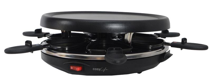 raclette cosylife cl-r6g redonda 6 personas