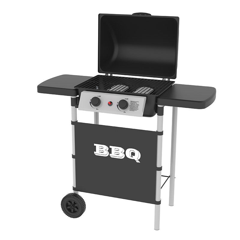barbacoa de gas silver style 2 quemadores con funda