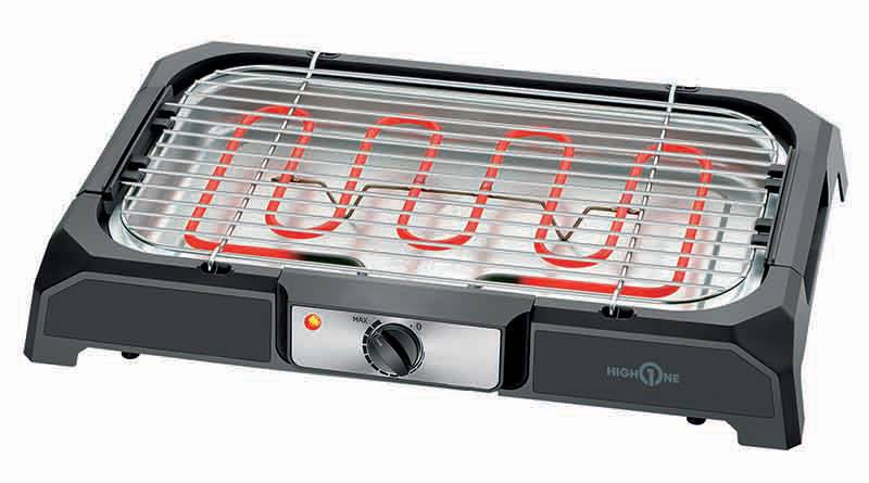 barbacoa eléctrica high one ho-bt4 42x24cm 2000w