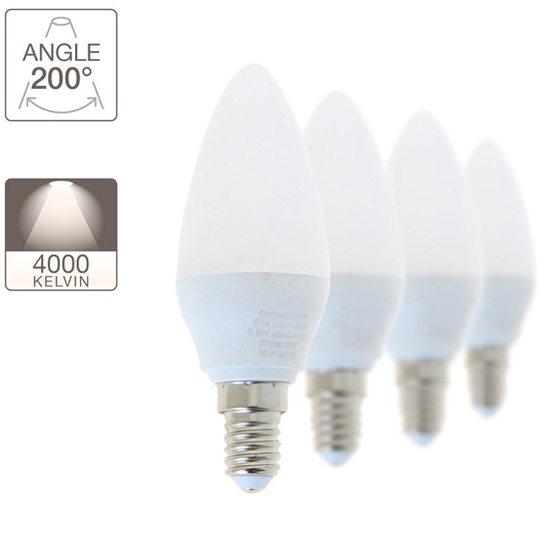 pack 3 bombillas led vela xanlite e14/5w