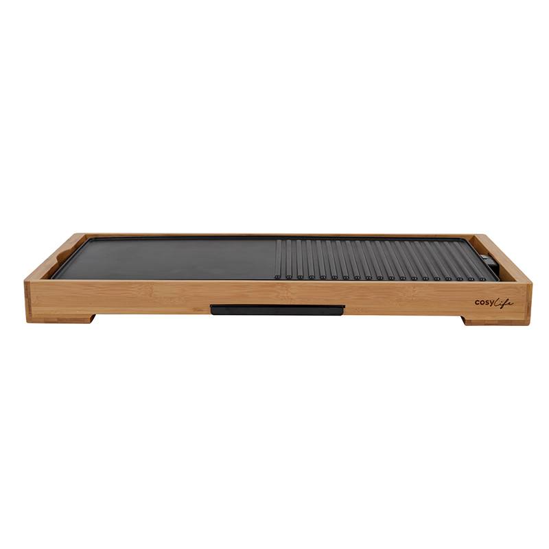 plancha de asar cosylife cl-plb bambú 2200w 30x67 cm