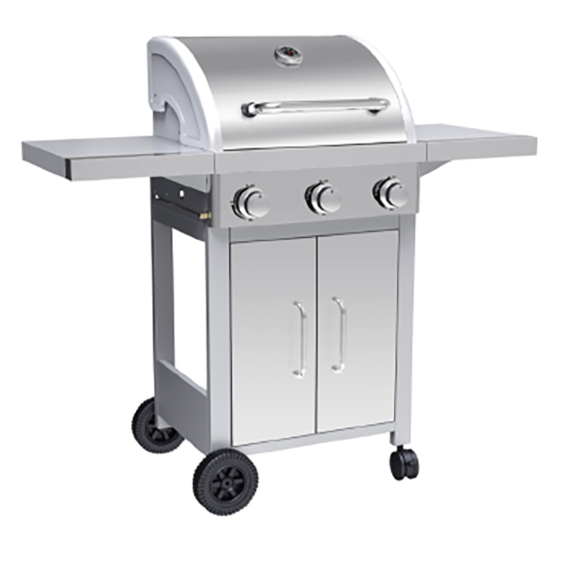 barbacoa de gas silver style 3 quemadores inox