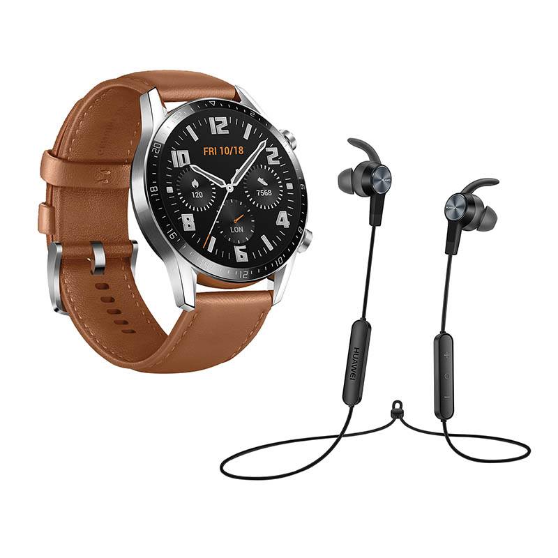pack smartwatch huawei gt 2 46mm beige + auriculares am61