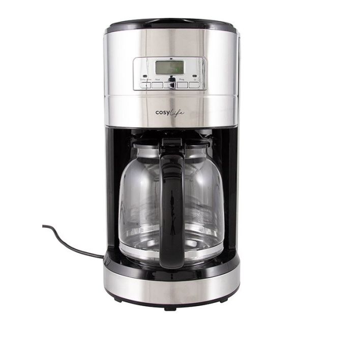 Cafetera de filtro COSYLIFE CL-PRG16X programable Inox - Electro Dépôt
