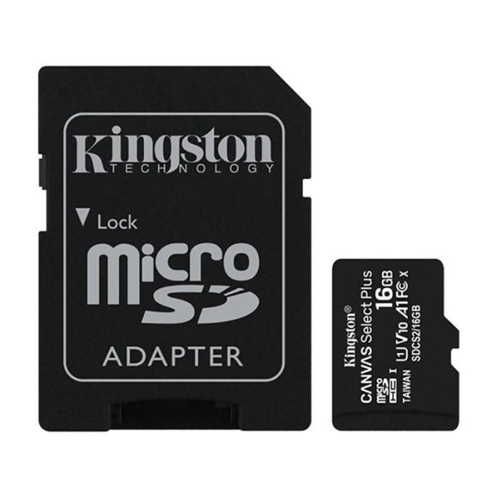 Tarjeta SD KINGSTON 16Gb + adaptador