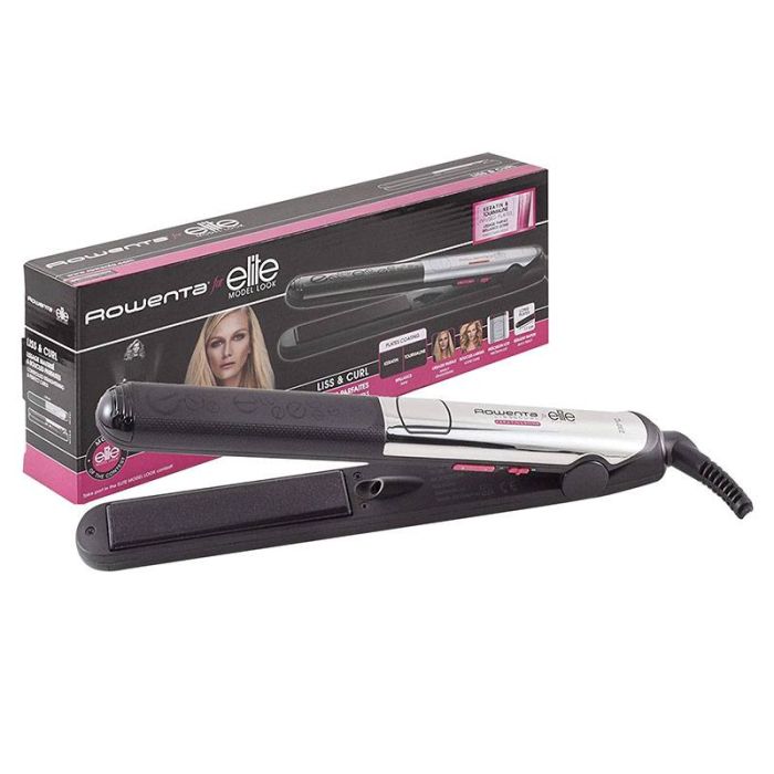Plancha alisadora de pelo ROWENTA SF4522 Liss\u0026Curl Keratine\u0026Tourmaline -  Electro Dépôt