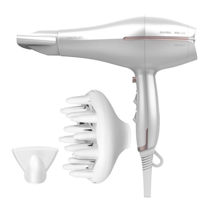 Secador de pelo CECOTEC Bamba Ionicare 5300 Maxi Aura blanco 2200W -  Electro Dépôt
