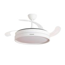 INNOVAGOODS Ventilador de Techo con Luz LED y Aspas Retráctiles Motor DC Silencioso 6 Velocidades Blanco
