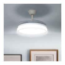 VENTILADOR DE TECHO CON ASPAS RECTRÁCTILES INNOVAGOODS BLANCO