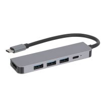 Hub USB-C 5 en 1: adaptador multifuncional con HDMI, USB, SD y carga rápida