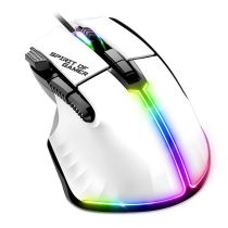 Ratón gaming SPIRIT OF GAMER PRO M5 con cable blanco de 12800 DPI