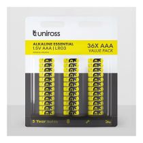 Pack x36 pilas AAA LR03 UNIROSS
