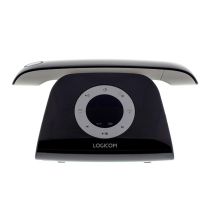 Teléfono inalámbrico LOGICOM RETRO 2 con contestador automático - Negro