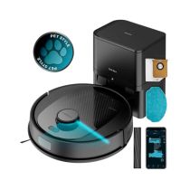 Cecotec Robot Aspiradora y Base Autovaciado Conga 7690 Immortal MAX Home M, Navegación Laser, Succión 5000 Pa