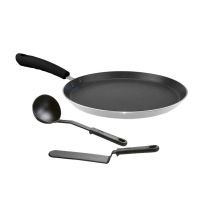 Crepera para inducción COSYLIFE + 2 utensilios de cocina