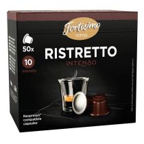 Caja de 50 cápsulas compatibles Nespresso FORTISSIMO Ristretto intenso Caja de 50 cápsulas compatibles Nespresso FORTISSIMO Ristretto intenso