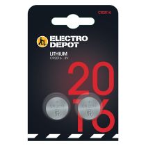 Pack pilas ELECTRO DEPOT Lithium CR2016 x 2 uds