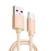 Cable de carga y sincronización universal EDENWOOD USB / tipo C 1,5 metros trenzado oro