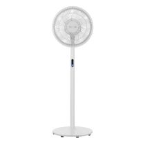 Ventilador de Pie VALBERG Inalámbrico Batería Recargable 30W 3 Velocidades Silencioso Blanco/Gris