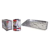 Pack 4 bandejas de aluminio desechables