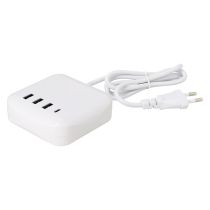 Adaptador mechero coche EDENWOOD A/C 3 USB-A y 1 USB tipo C blanco