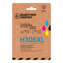 CARTUCHO DE TINTA NEGRO Y TRICOLOR COMPATIBLE CON HP H305 XL  BY ELECTRO DEPOT