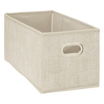 Caja de almacenamiento plegable beige jaspeado 15x31cm