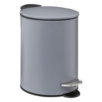 Cubo de basura 3L metal gris