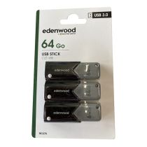 Pack de 3 memorias USB EDENWOOD 64 GB 3.0 - TOTAL 192 GB