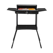 Barbacoa Eléctrica 2200W VALBERG de Sobremesa y con Pie Negro VAL-EL2200