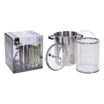 OLLA DE ESPÁRRAGOS DE ACERO INOXIDABLE DE 4.2L