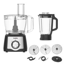 Robot Multifunción, Procesador de alimentos,  1200w VALBERG VB-FP1220BK