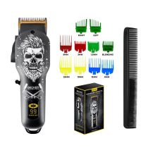 Cortapelos BECKER Inalámbrico Cuchillas Acero Negro y Gris Carga USB HERO BLACK