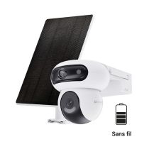 Cámara de vigilancia EZVIZ HB90 de 4 MP y resolución 2K+ con alimentación por batería y panel solar