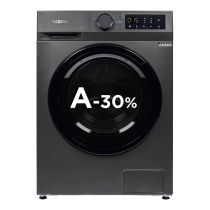 Lavadora 7kg, 1400rm, Clase A-30%, función Vapor, gris silver, VALBERG