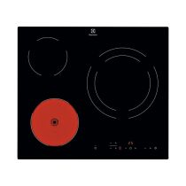 Placa Vitrocerámica 3 zonas, 5700w, control táctil, ELECTROLUX LR633CK