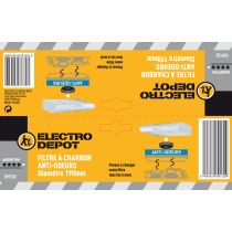 Filtro de carbón antiolores para campana extractora diámetro 190 mm
