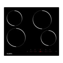 Placa vitrocerámica 4 zonas, 6000w, control táctil, VALBERG VH 4 T 007C