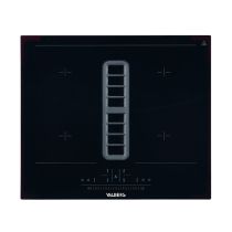 Placa Inducción Aspirante, 4 zonas, 10.000w, campana integrada 589m3/h, VALBERG IH 4 HTB 2FZ