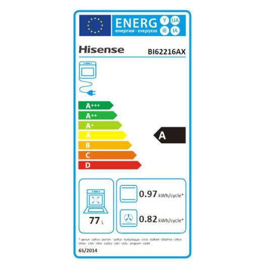 Horno integrable multifunción hidrolitico 77L HISENSE BI62216AX