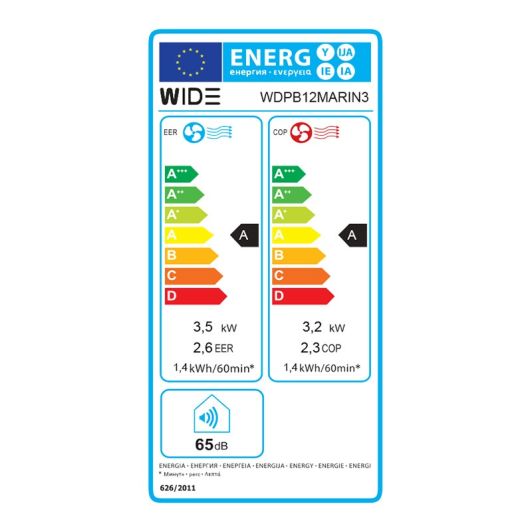 Aire Acondicionado Portátil Reversiblecon Bomba de Calor, 12.000 btu para 30m2, WIDE