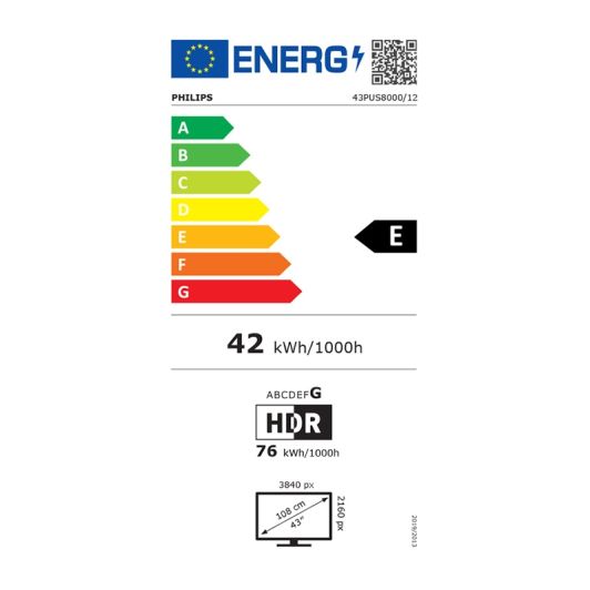 TV PHILIPS 43PUS8000 Ambilight