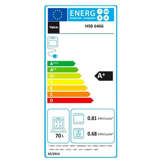 Horno integrable hidrolítico 70L con Airfry Teka Neo HSB 6466