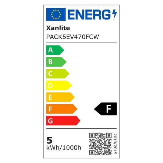 Pack 3 bombillas LED vela XANLITE E14/5W