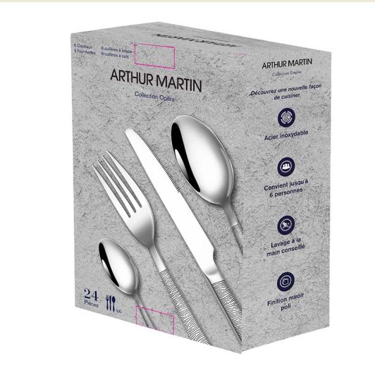 Cuberteria ARTHUR MARTIN 24 pcs Opéra