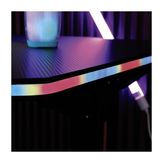 Mesa Gaming eléctrica ajustable con LEDs RGB AMSTRAD